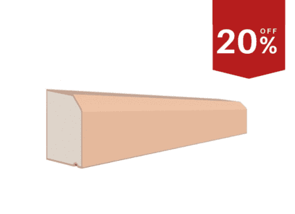 Decorative window sill in quartz resin with a smooth finish, suitable for UK residential interiors.