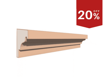Decorative interior cornice moulding for UK homes, with detailed profile and classic design.