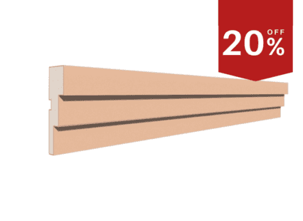 Decorative interior moulding for UK homes, beige colour, with 20% discount label.