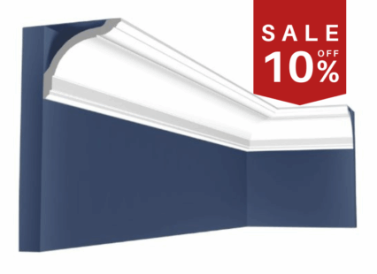 UK Home Interiors decorative coving with ornate moulding design for ceiling finishing.