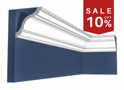 UK Home Interiors decorative coving with ornate moulding design for ceiling finishing.