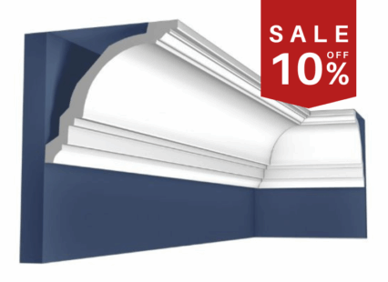 UK Home Interiors decorative coving with ornate detailing for ceiling finishing.