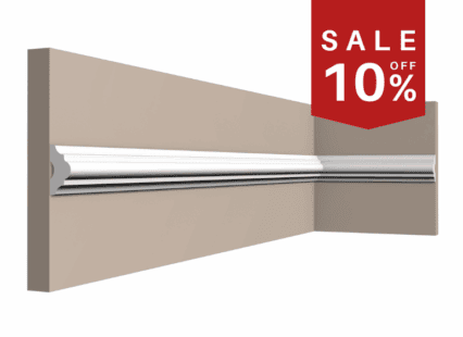 UK Home Interiors decorative coving with detailed moulding design for ceiling and wall finishing.