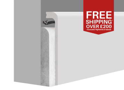 Decorative skirting cover for interior walls, UK Home Interiors product, suitable for traditional or.