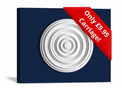 Ceiling medallion with intricate circular design, ideal for enhancing residential ceilings.