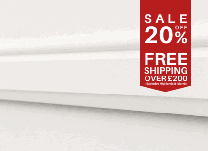 Decorative interior wall moulding with a classic profile, suitable for UK homes.