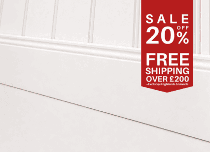 UK Home Interiors decorative wall moulding with panelled design for traditional interiors.