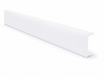 UK Home Interiors LED skirting with white diffuser, decorative interior moulding for residential use.