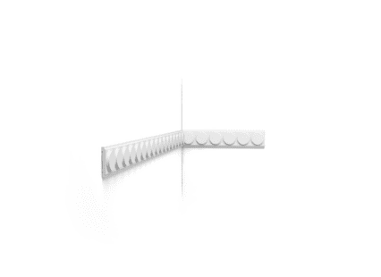 Decorative Art Deco wall moulding with circular motifs for interior design.