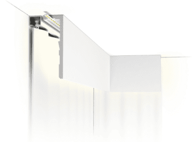 UK Home Interiors decorative cornice with clean lines and simple design for interior ceilings.