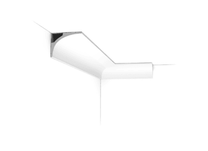 Decorative corner coving for interior cornice, UK home interior mouldings, wall and ceiling detail.