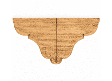 Decorative wooden corbel for interior use, showcasing traditional design and craftsmanship.