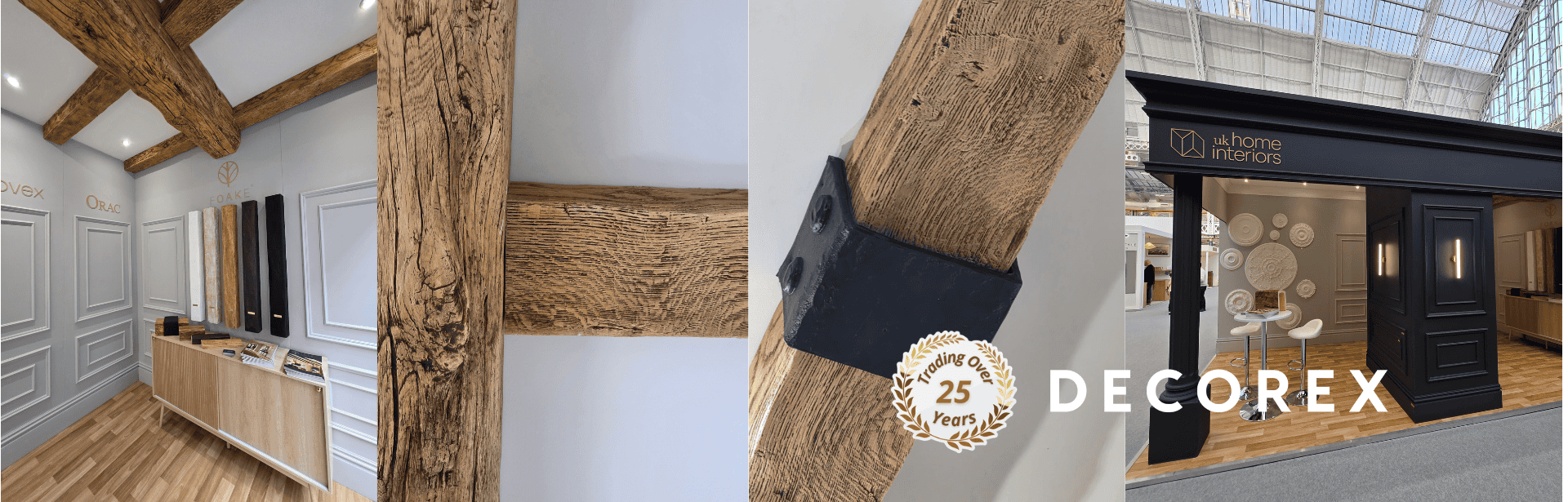 UK Home Interiors decorative wooden beam and wall moulding in a traditional interior setting.